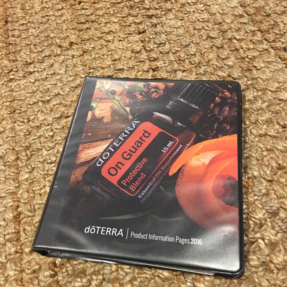 DōTERRA product information binder.